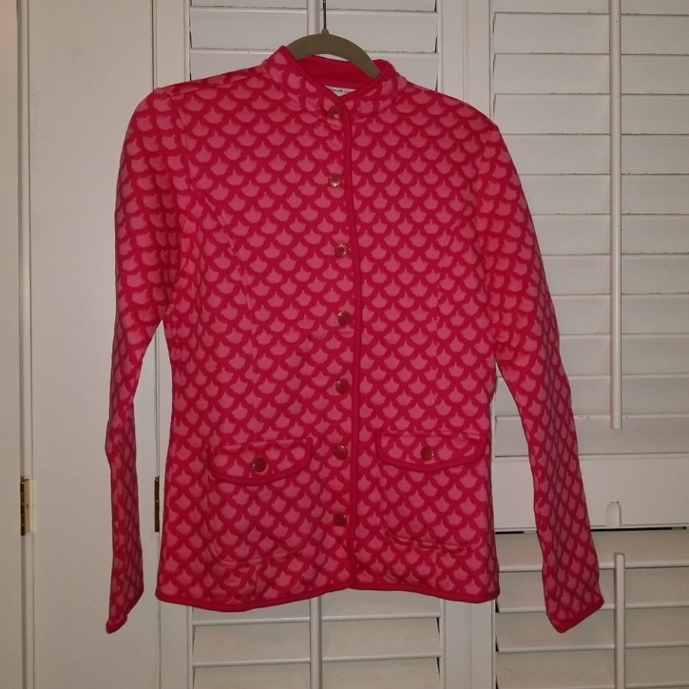 NWOT Isaac Mizrahi Quilted Mandarin Collar Jacket